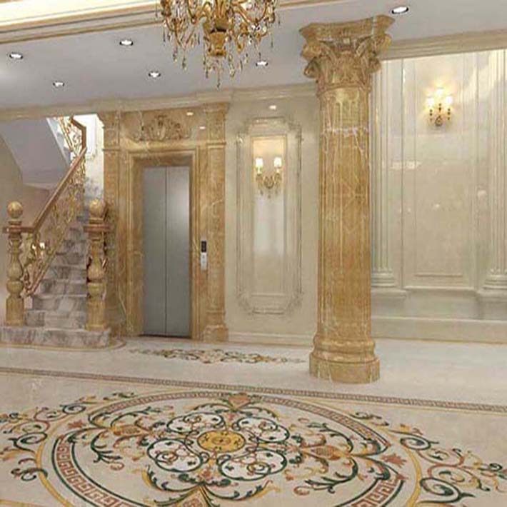 Cột đá hoa cương phòng khách, cột đá nền đá cầu thang đá marble đá tự nhiên